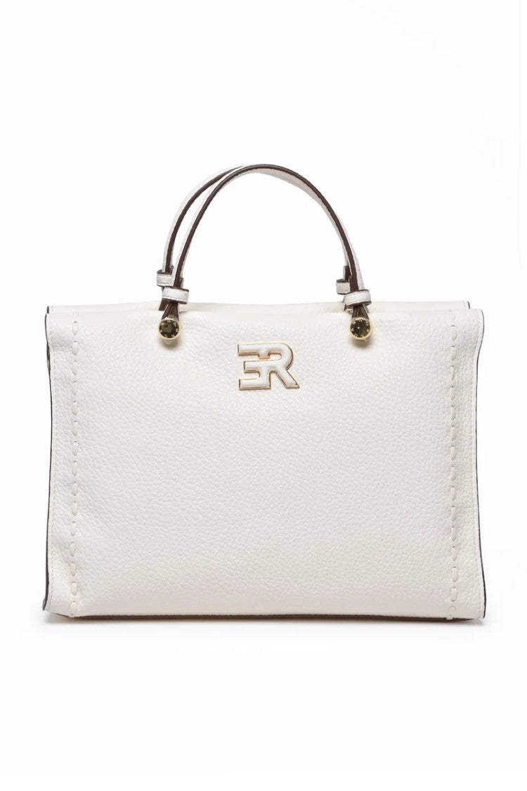 Ermanno Firenze Small Tote Petra Bag - White