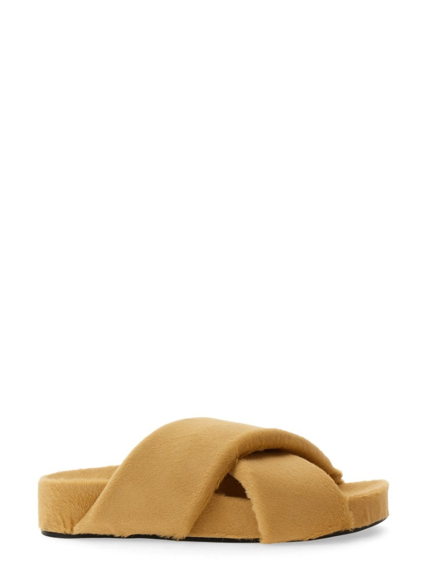 Jil Sander Crisscross Leather Sandals