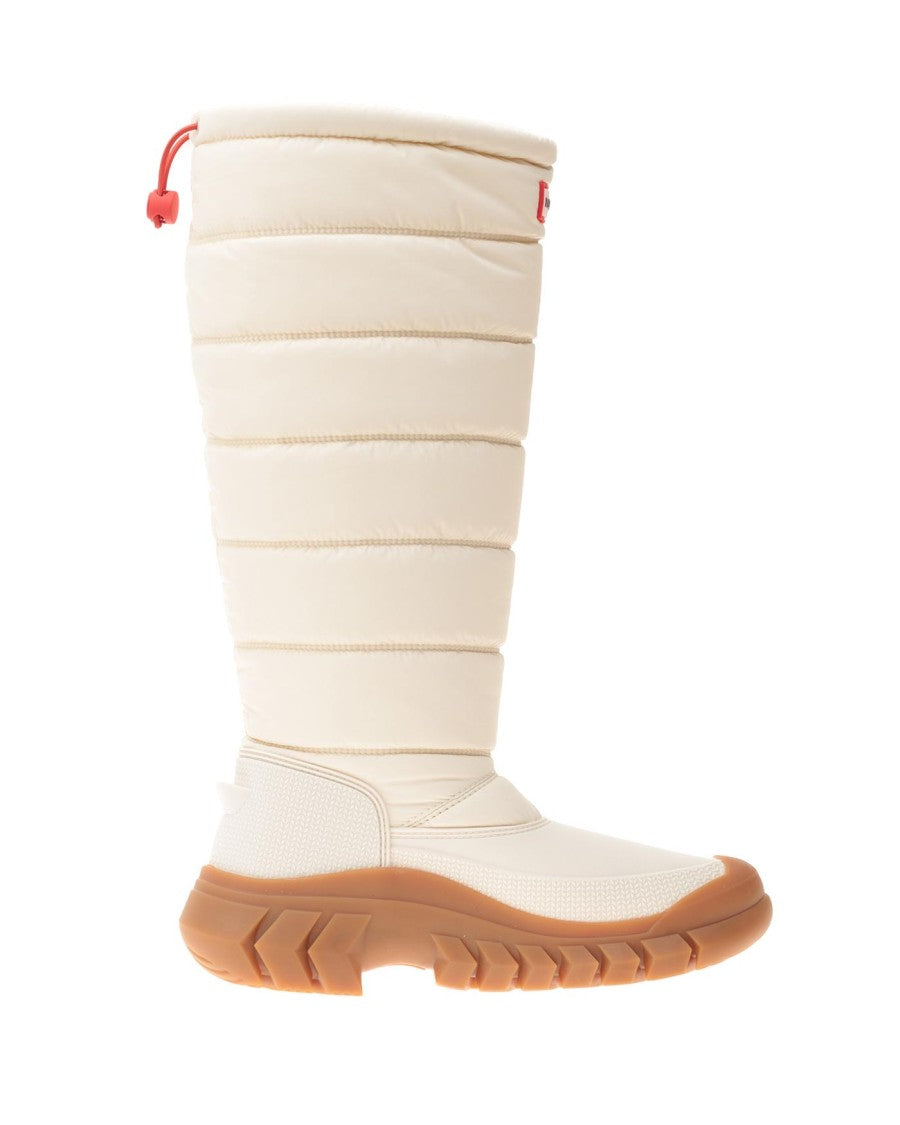 Hunter Tall Snow Boots With Quilted Design And Rubber Sole