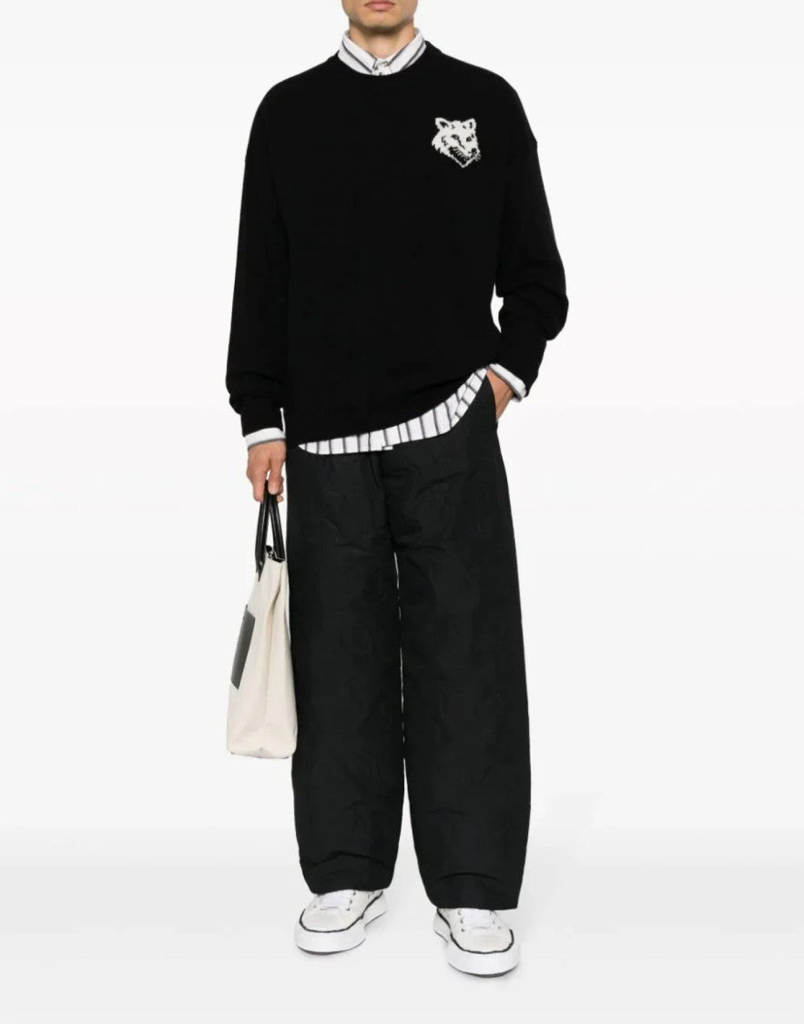 Maison Kitsuné Fox Head Intarsia Logo Sweater