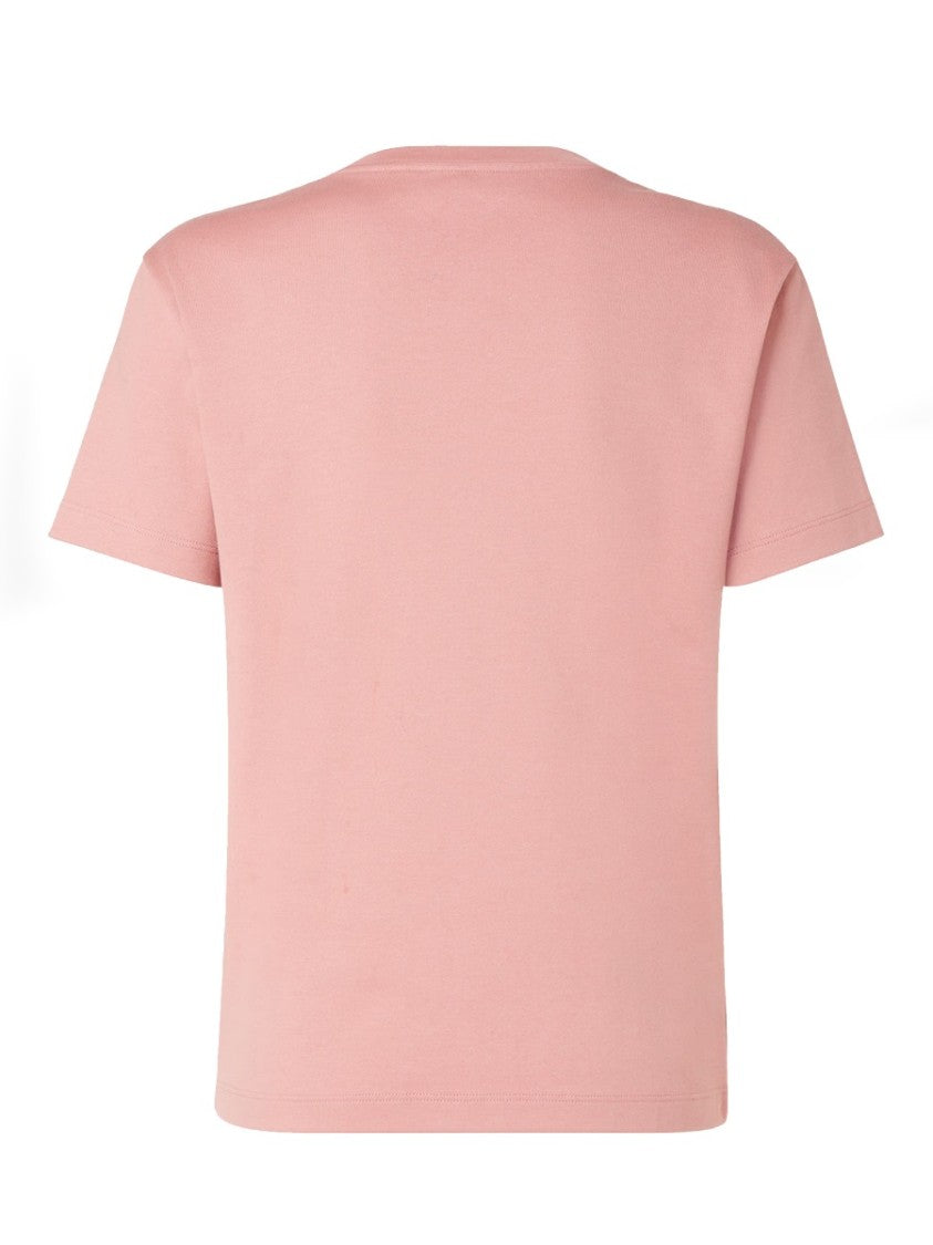 Fendi Pink Cotton Graphic Print T-Shirt