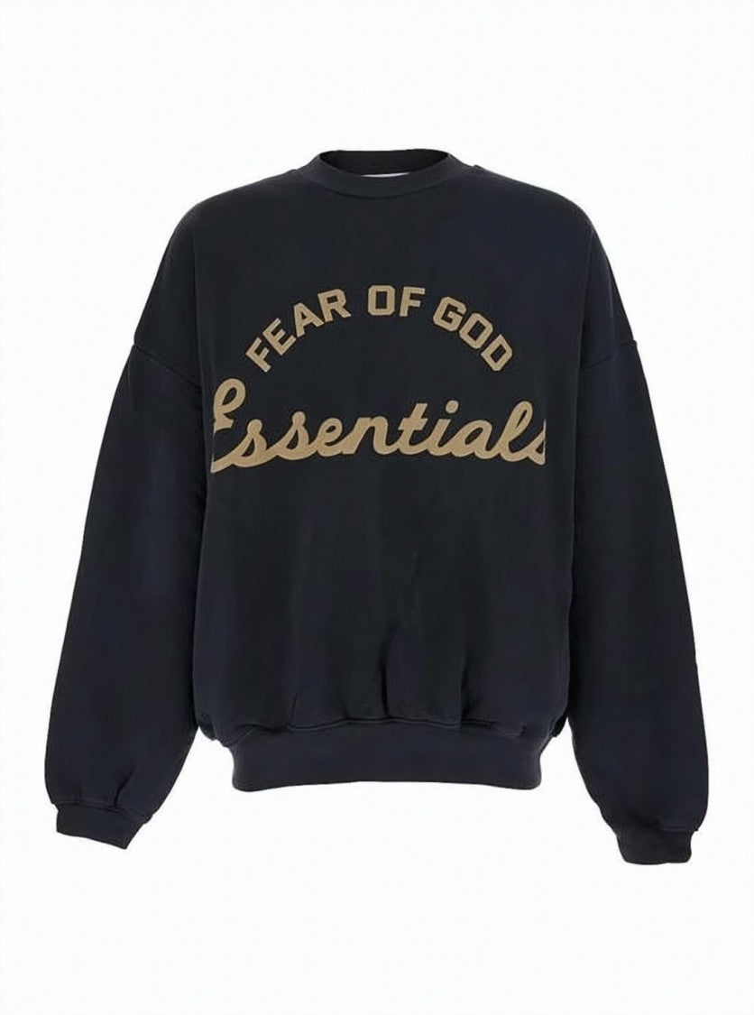 Fear Of God Relaxed Fit Long-Sleeve Sweatshirt With Bold Text Graphic