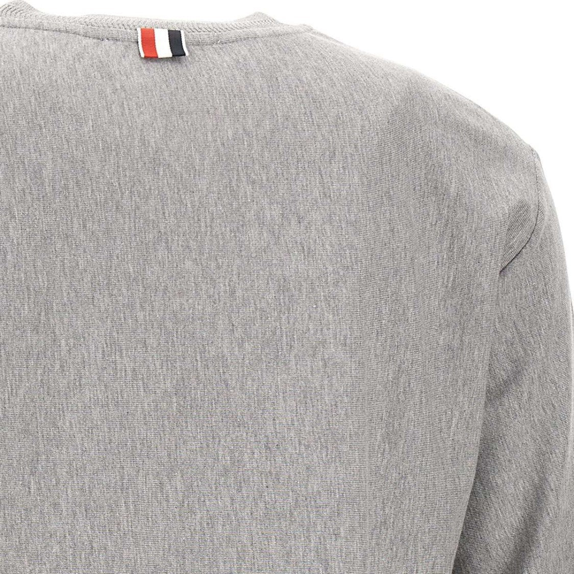 Thom Browne Long-Sleeve Cotton T-Shirt With Signature Stripe Detail