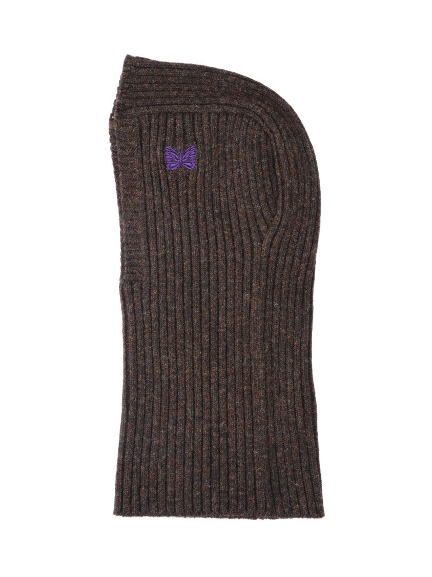 Needles Ribbed Knit Embroidered Bow Hat