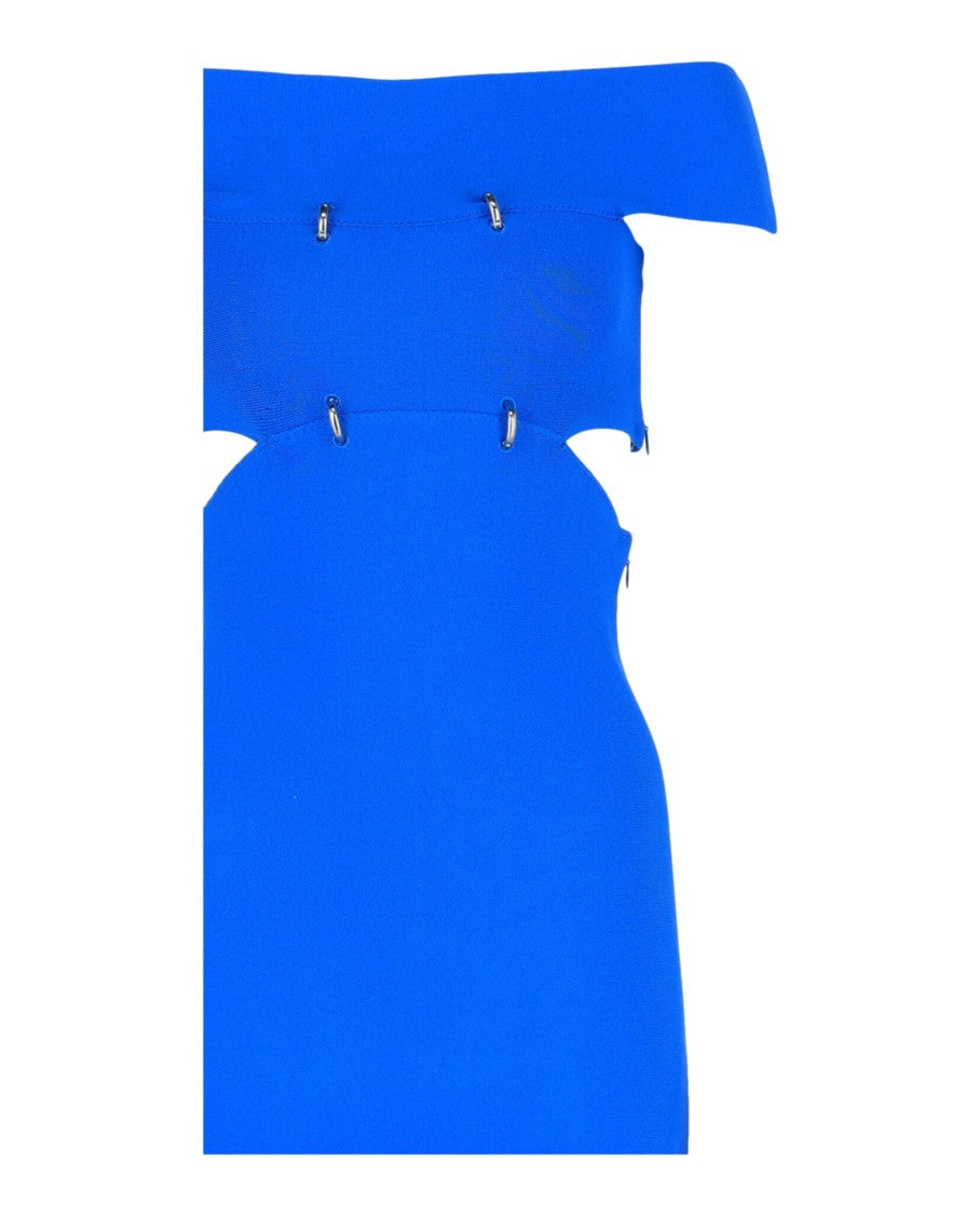 Alexander Mcqueen Off-The-Shoulder Sliced Midi Dress
