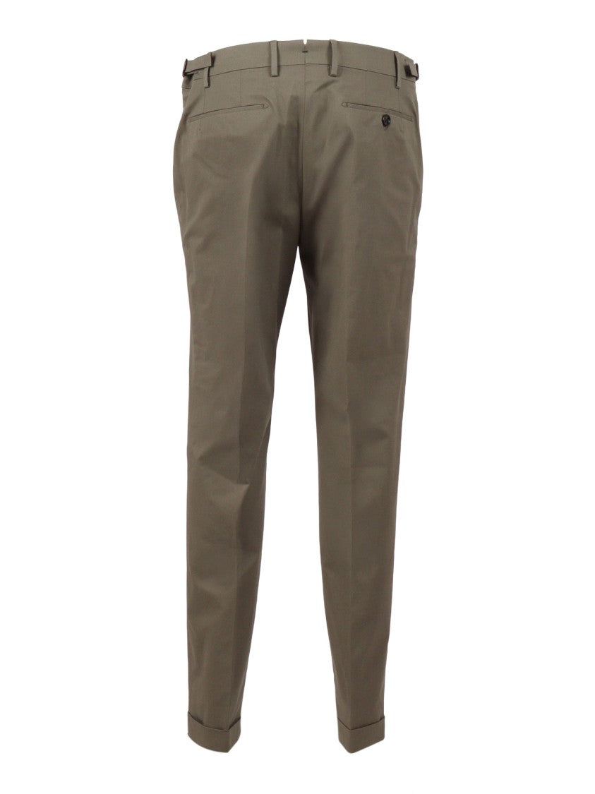 Berwich Green Tailored Retro Long Straight-Leg Pants