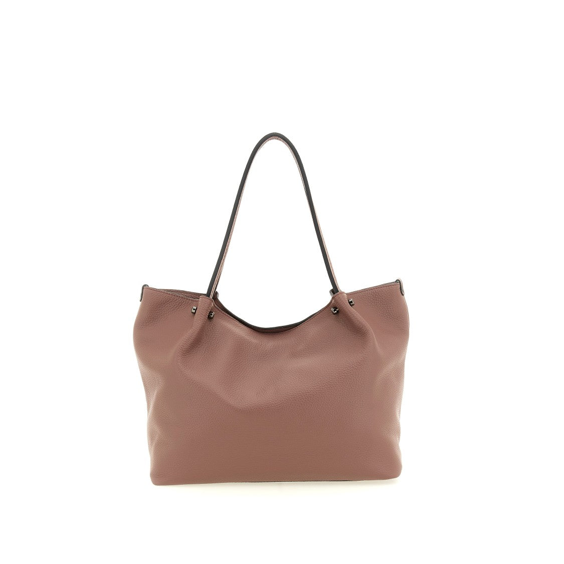 Gabs Brown Hammered Leather Double Handle Bag