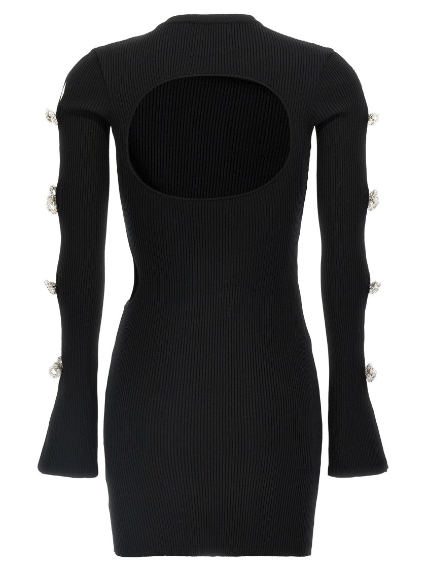 Mach & Mach Cut-Out Crystal Bow' Dress