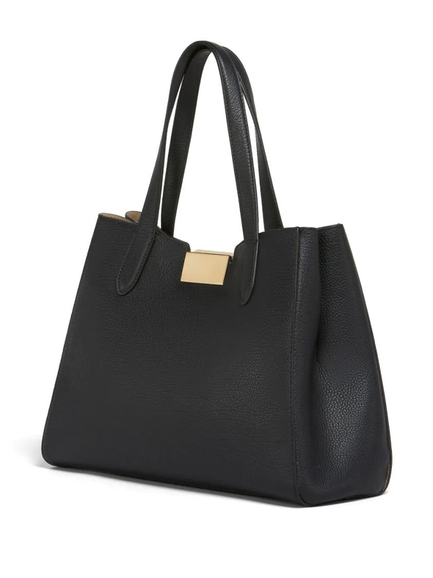 Marni Structured Black Calf Leather Handbag