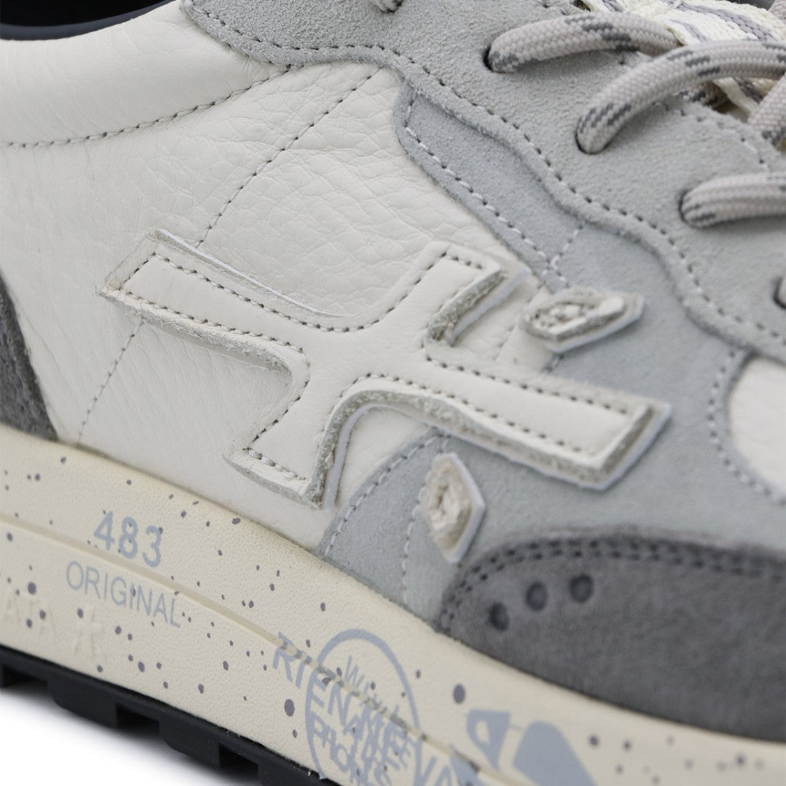 Premiata Layered Panel Graphic Sneakers