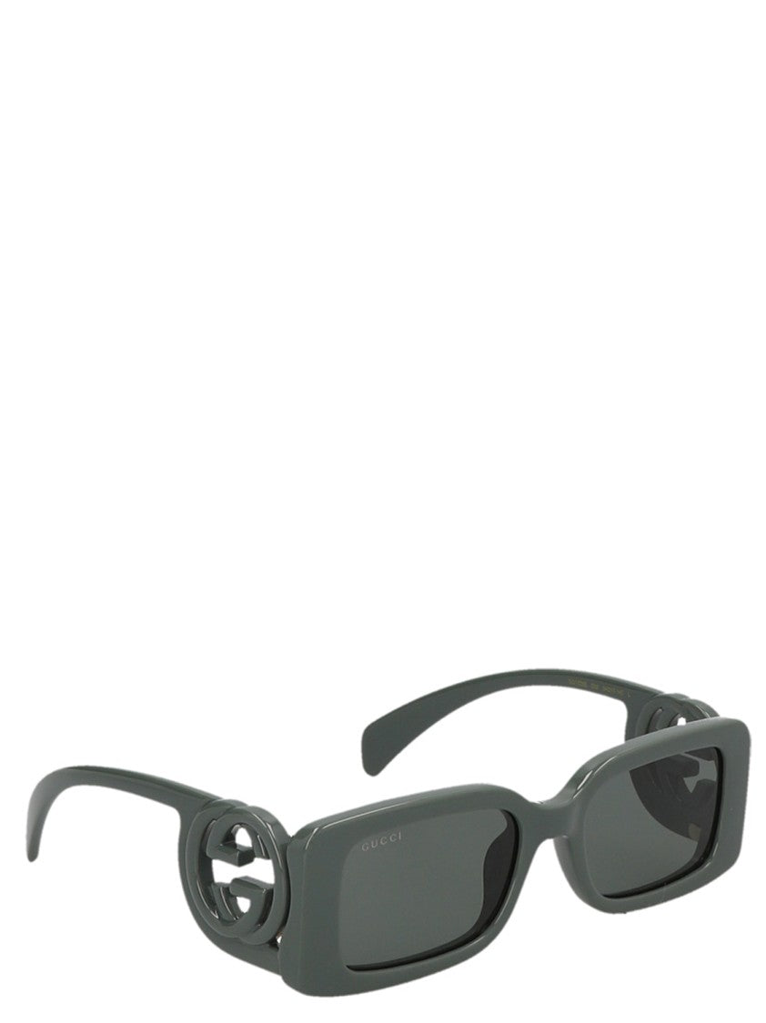 Gucci Rectangular Sunglasses With Cut-Out Gg Detailing