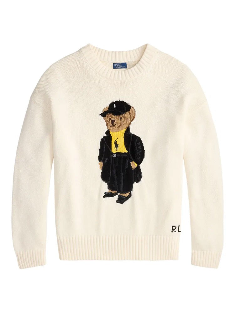 Polo Ralph Lauren Multicolor Embroidered Bear Sweater Pullover