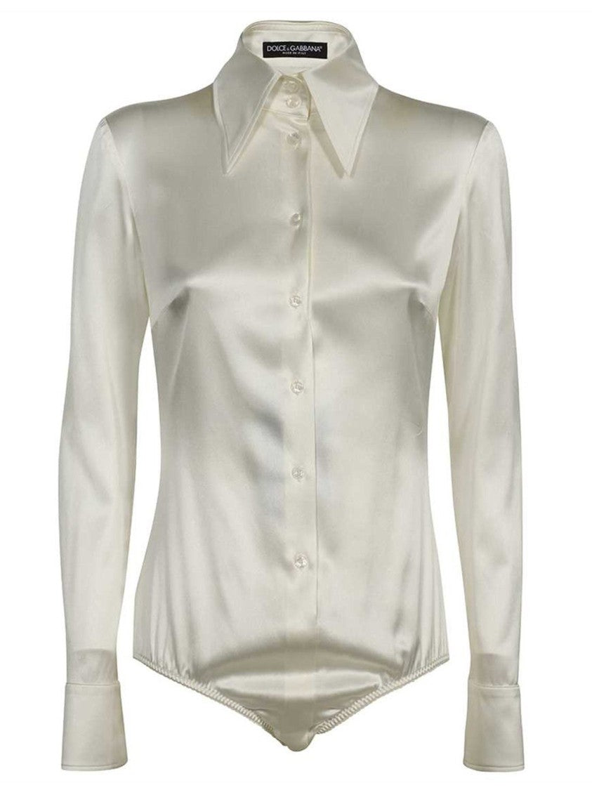 Dolce & Gabbana White Bodysuit Shirt