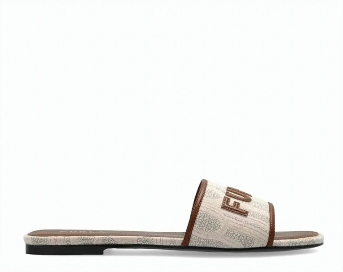Furla Neutral Multicolor Slip On Open Slippers