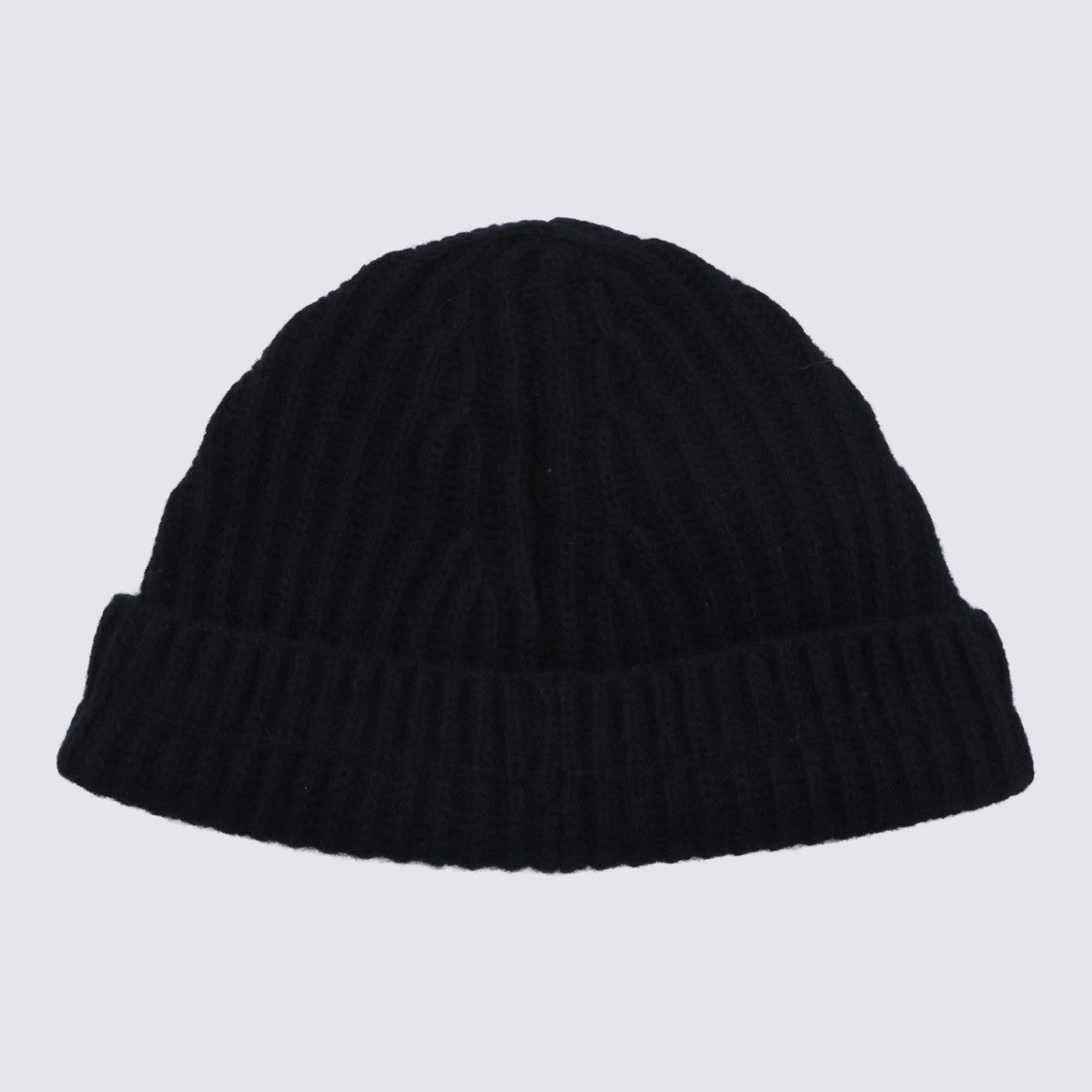 Mm6 By Maison Margiela Ribbed Knit Beanie Hat With Folded Cuff