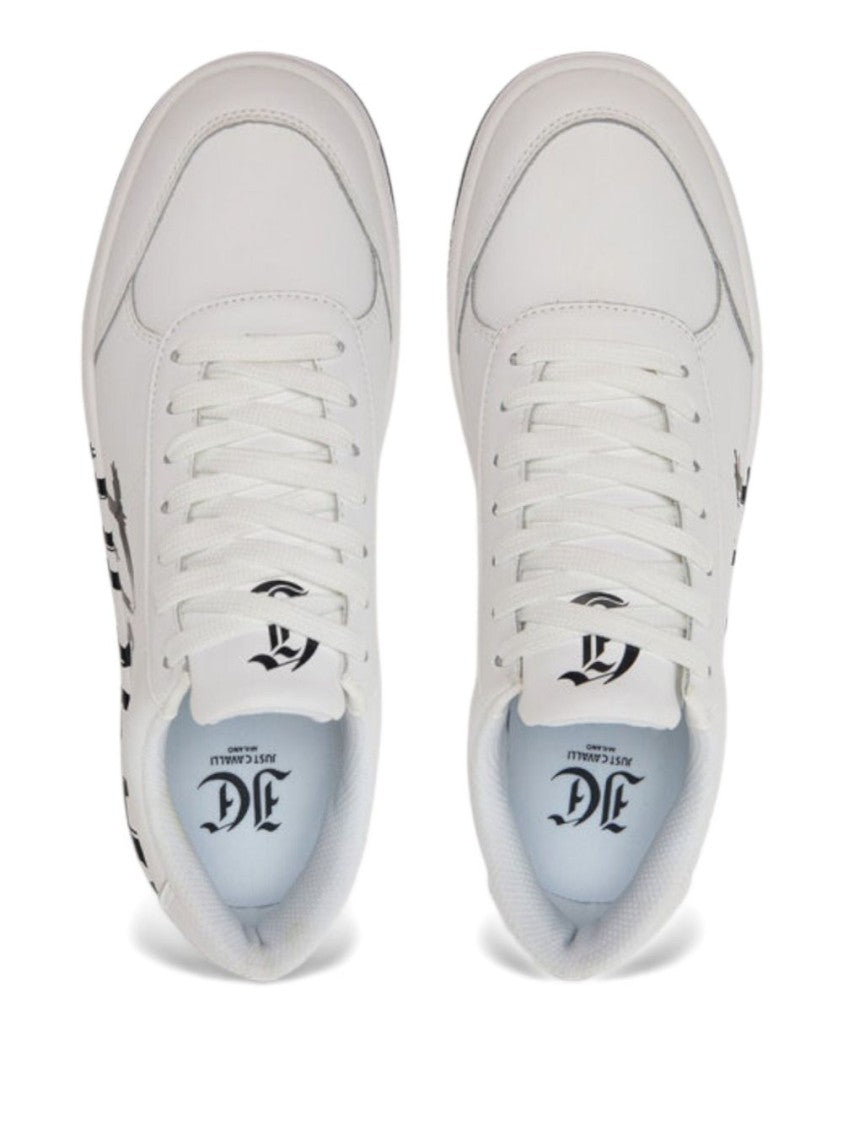 Just Cavalli Low-Top Sneakers With Bold Logo Detailing