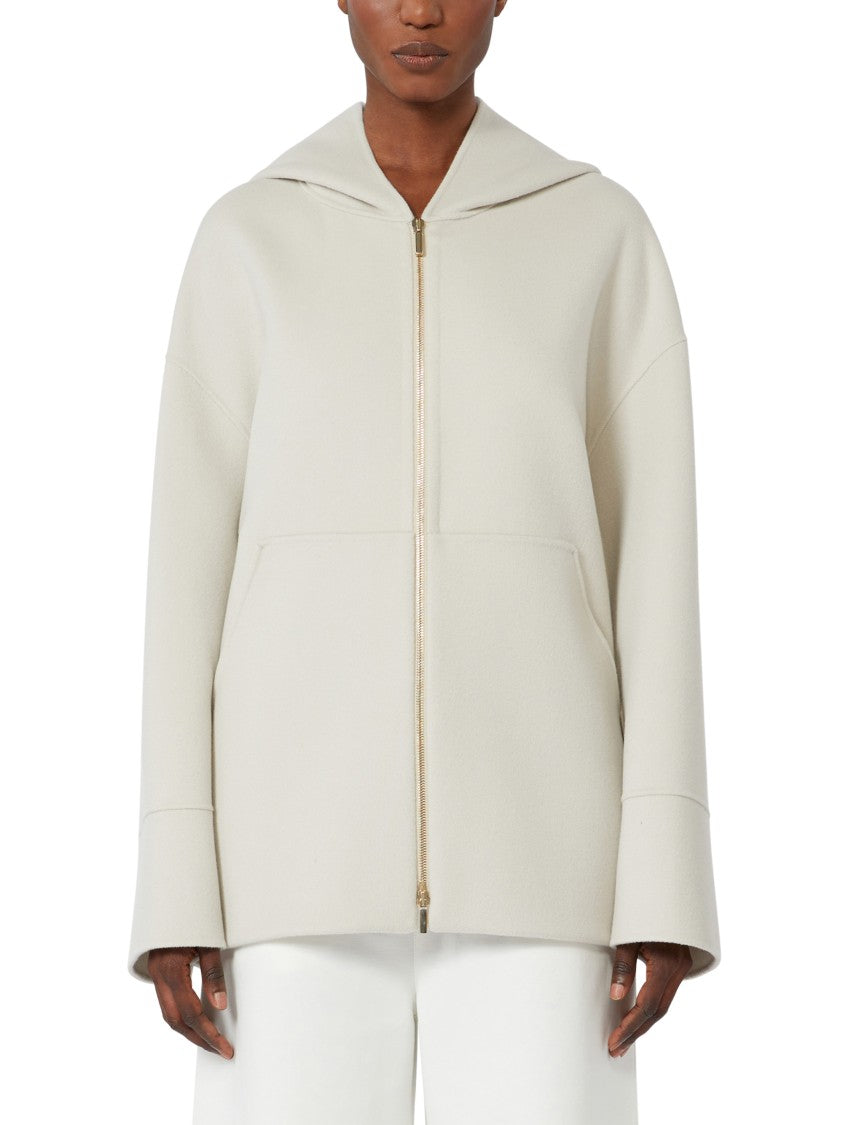 Max Mara Relaxed-Fit Zip-Up Sweater With Spacious Hood And Large Front Pockets