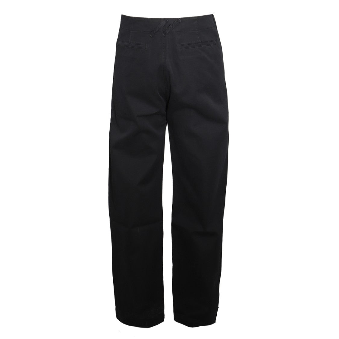Burberry Straight-Leg Black Cotton Trousers With Classic Detailing