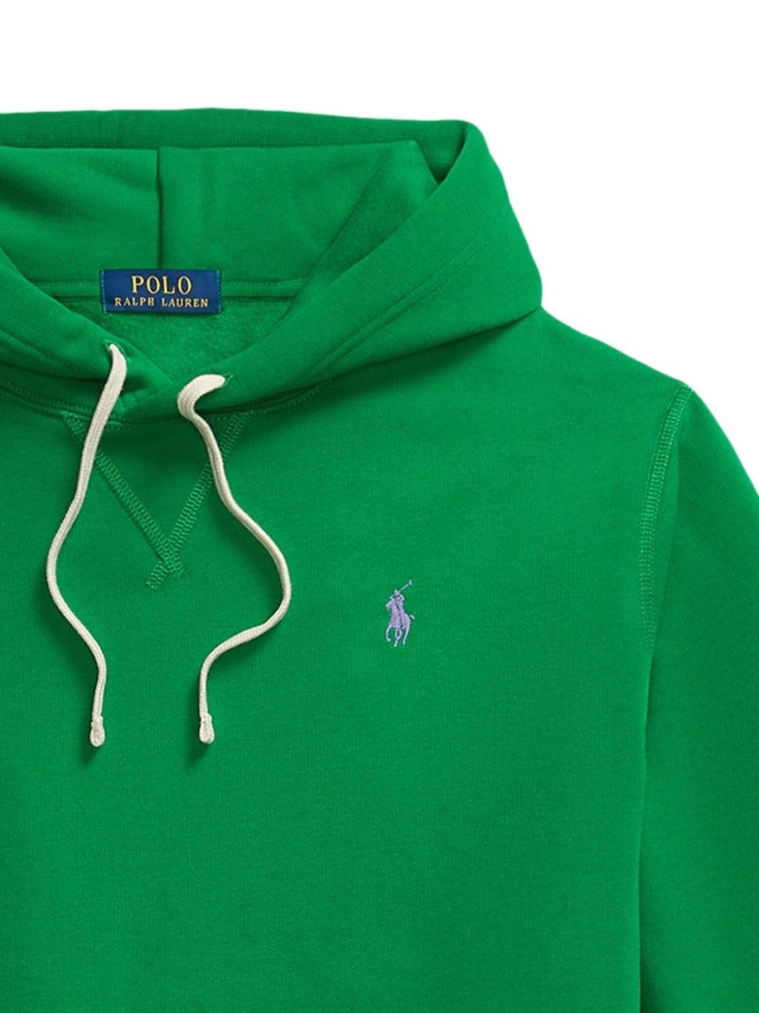 Polo Ralph Lauren Green Hooded Sweater With Kangaroo Pocket