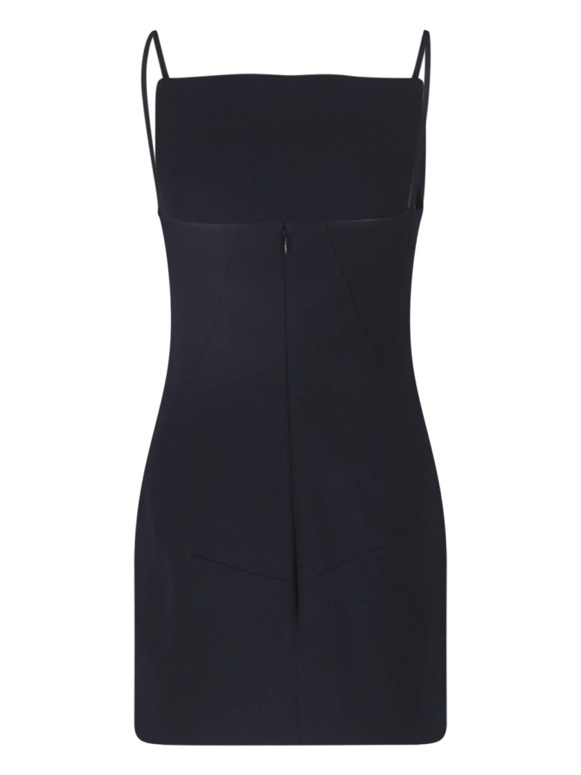 Givenchy Black Viscose Square-Neck Mini Dress
