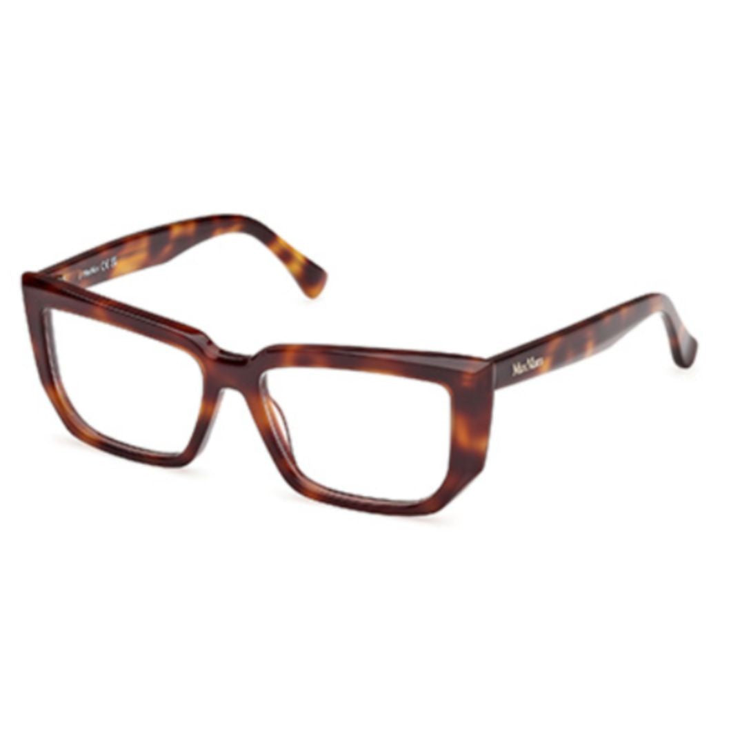 Max Mara Mm5160 53052 Bold Tortoiseshell Rectangular Eyeglasses