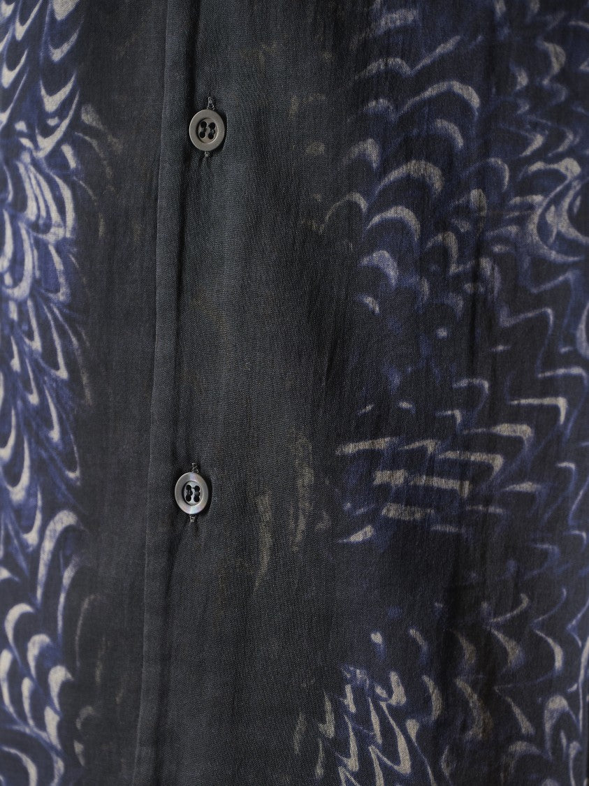 Dries Van Noten Short-Sleeved Shirt With Unique Swirling Pattern