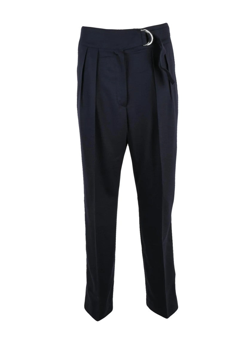 Barena Black Belted Virgin Wool Pants