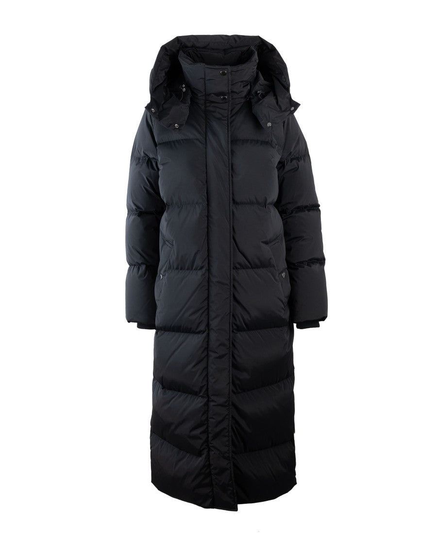 Woolrich Kelly Long Parka In Stretch Nylon – Black