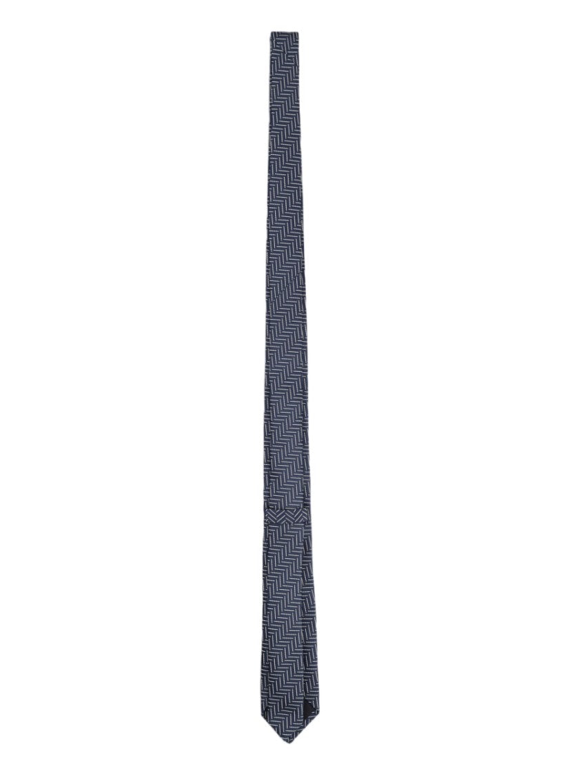 Tom Ford Slim Herringbone Pattern Silk Tie