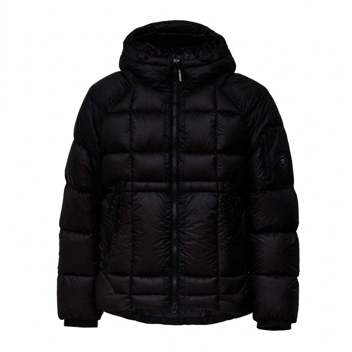 C.P. Company Hooded Down Jacket In Matte Micro-Ripstop Nylon