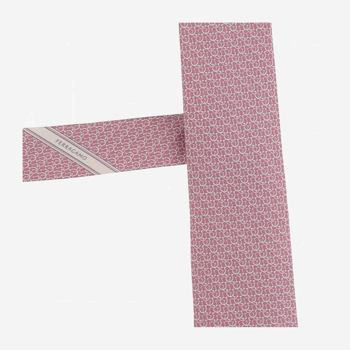 Salvatore Ferragamo Pink Patterned Silk Tie