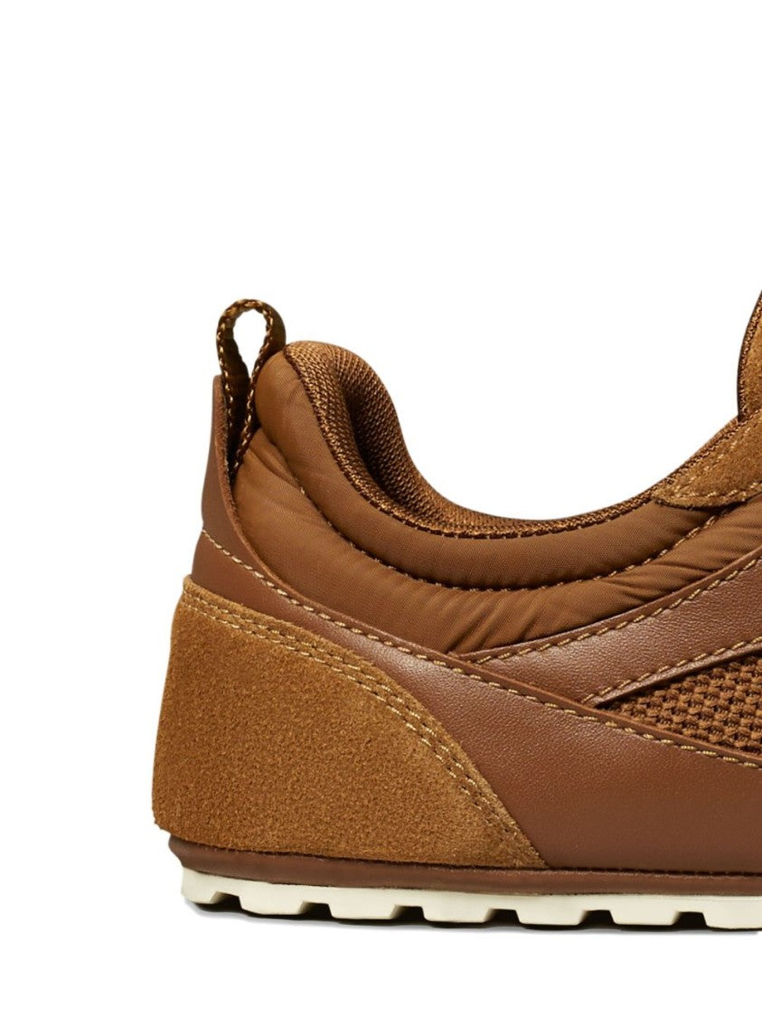 Tory Burch Brown Cognac Suede/Mesh Sneakers