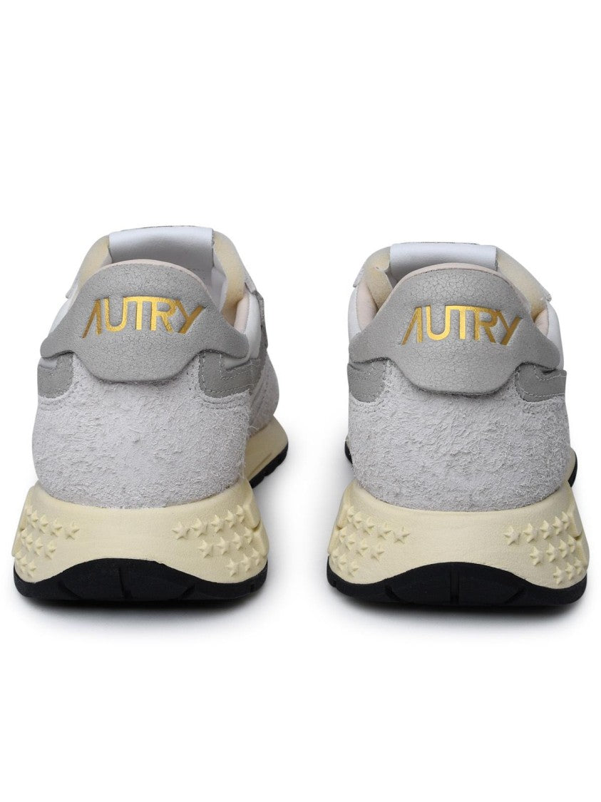 Autry Two-Tone Leather Sneakers With Suede Accents