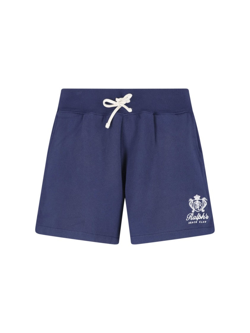 Polo Ralph Lauren Blue Drawstring Embroidered Logo Shorts