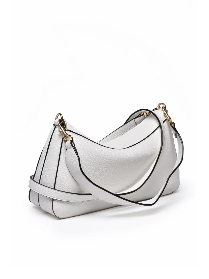 Ermanno Firenze White Polyurethane Hobo Shoulder Bag