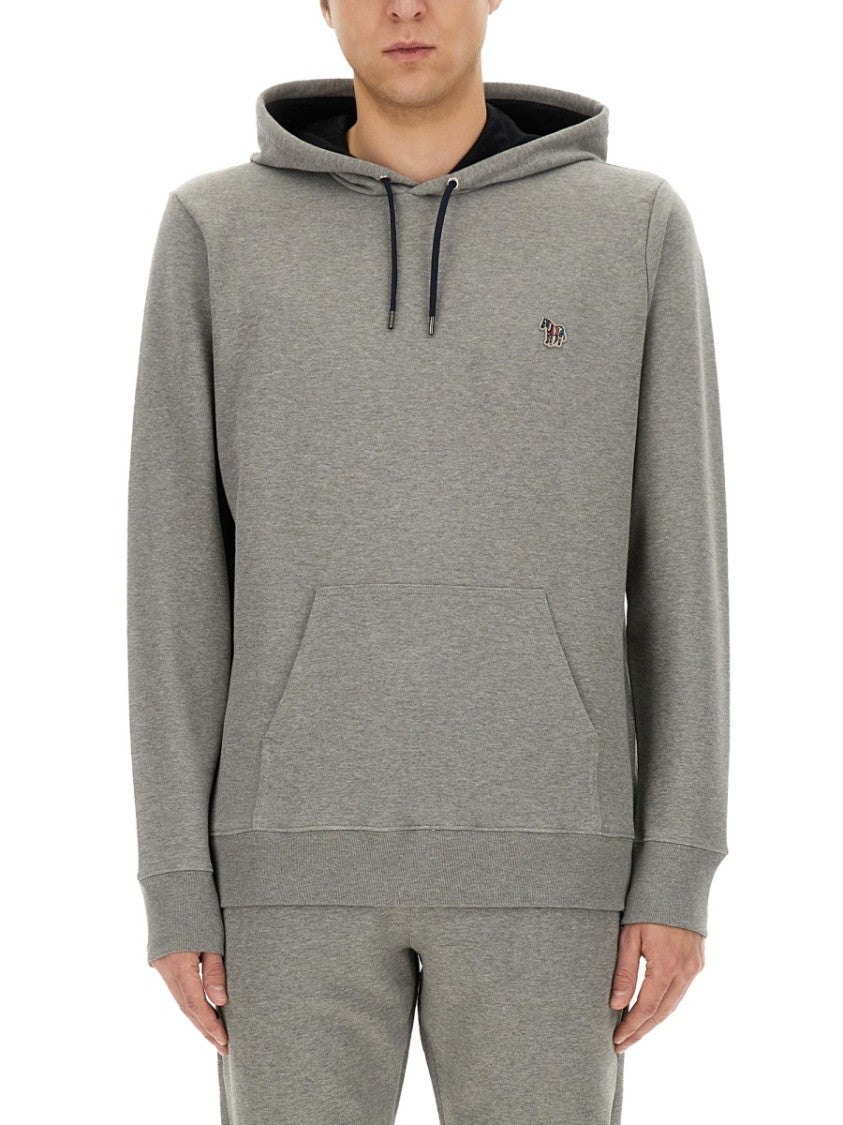 Ps Paul Smith Heathered Organic Cotton Logo Hoodie