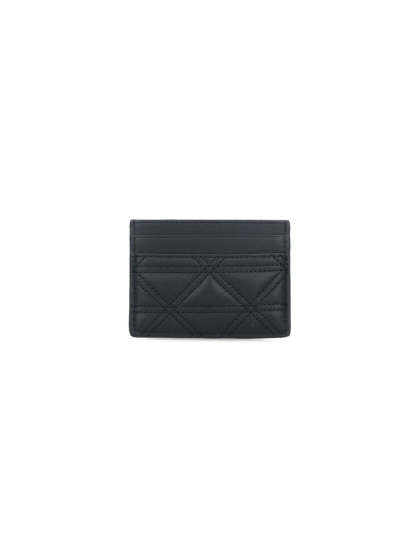 Vivienne Westwood Quilted 'Orb' Card Holder – Black