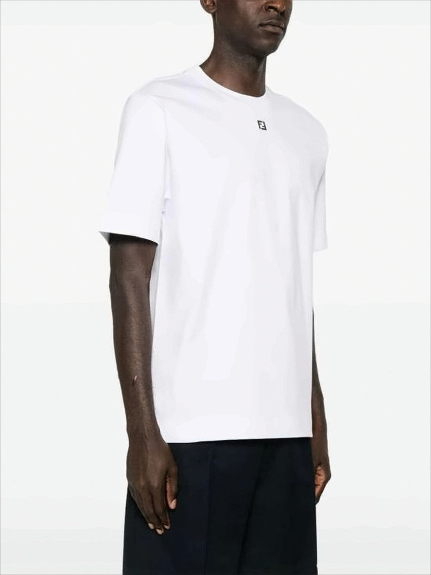 Fendi Classic Cotton T-Shirt With Minimalist Logo Detail