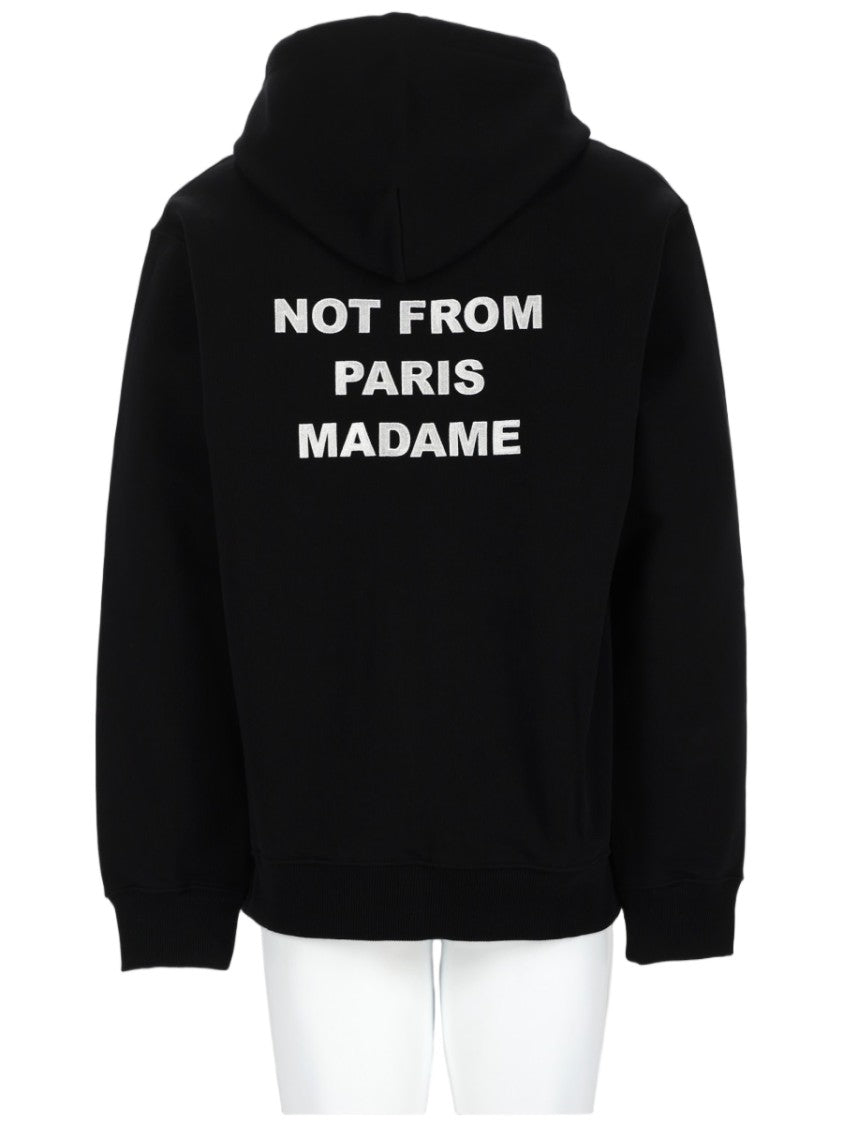 Drôle De Monsieur Relaxed Fit Graphic Text Cotton Hoodie