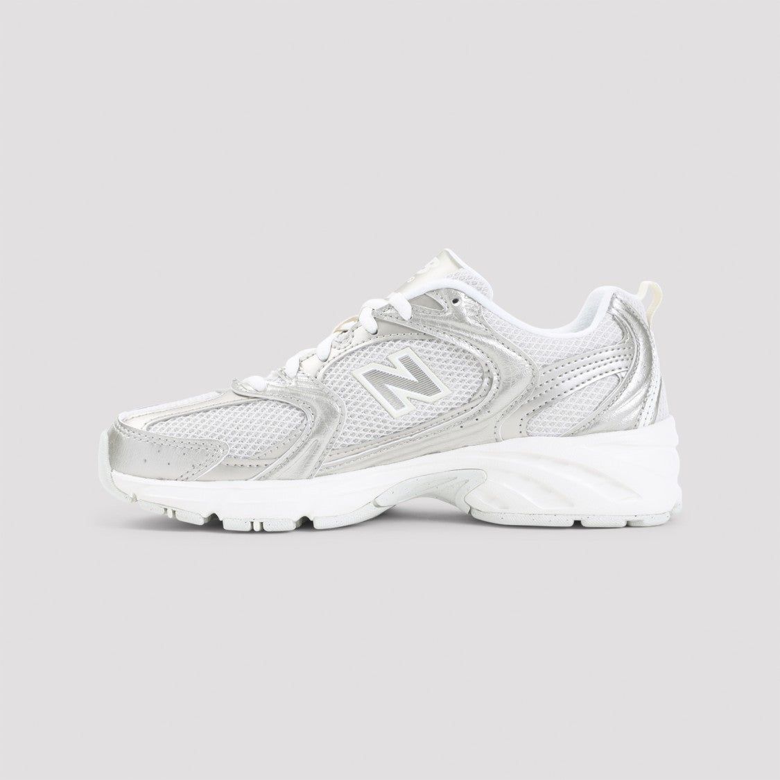 New Balance Metallic Finish Sneakers With Cushioned Sole