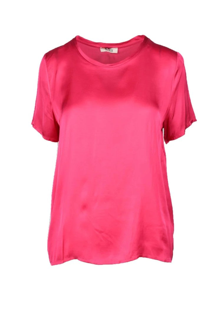 Think Fuchsia Viscose Rayon Blouse