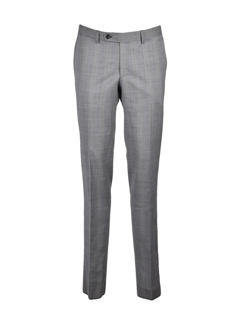Sartoria Massacri Grey Virgin Wool Polyester Elastane Men Suit