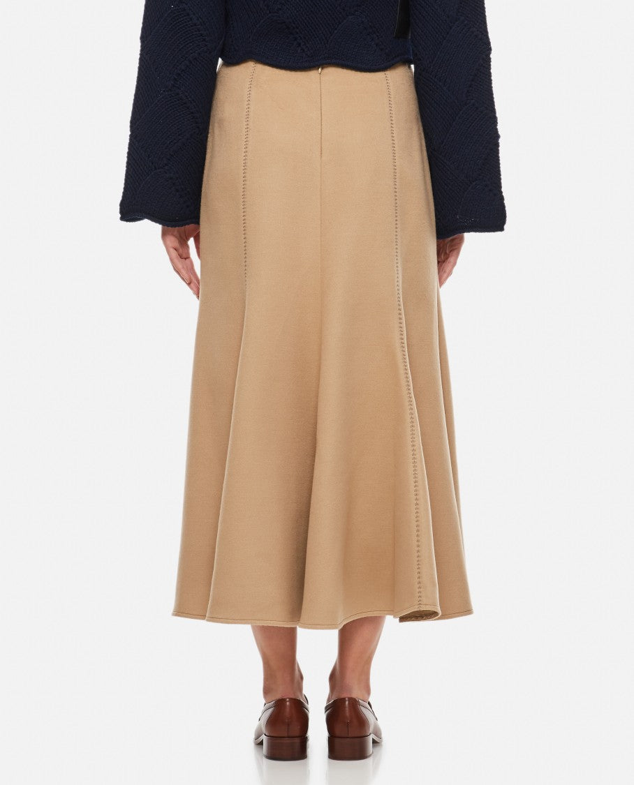 Gabriela Hearst Silk Pleated Midi Skirt