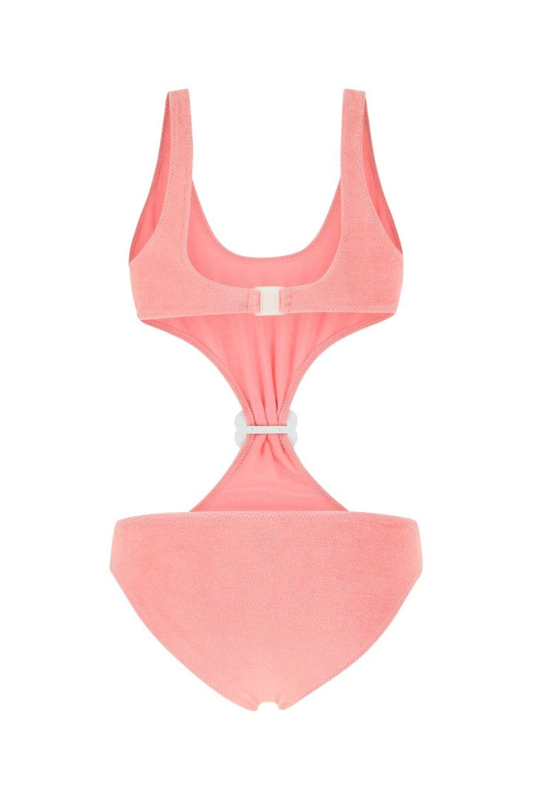 Lisa Marie Fernandez Pink Stretch Terry Scallop Trikini