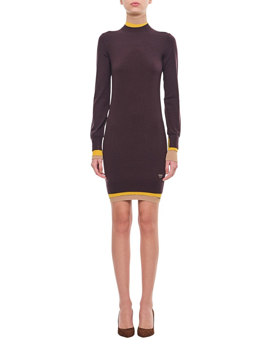 Fendi Layering Color Trims Short Dress