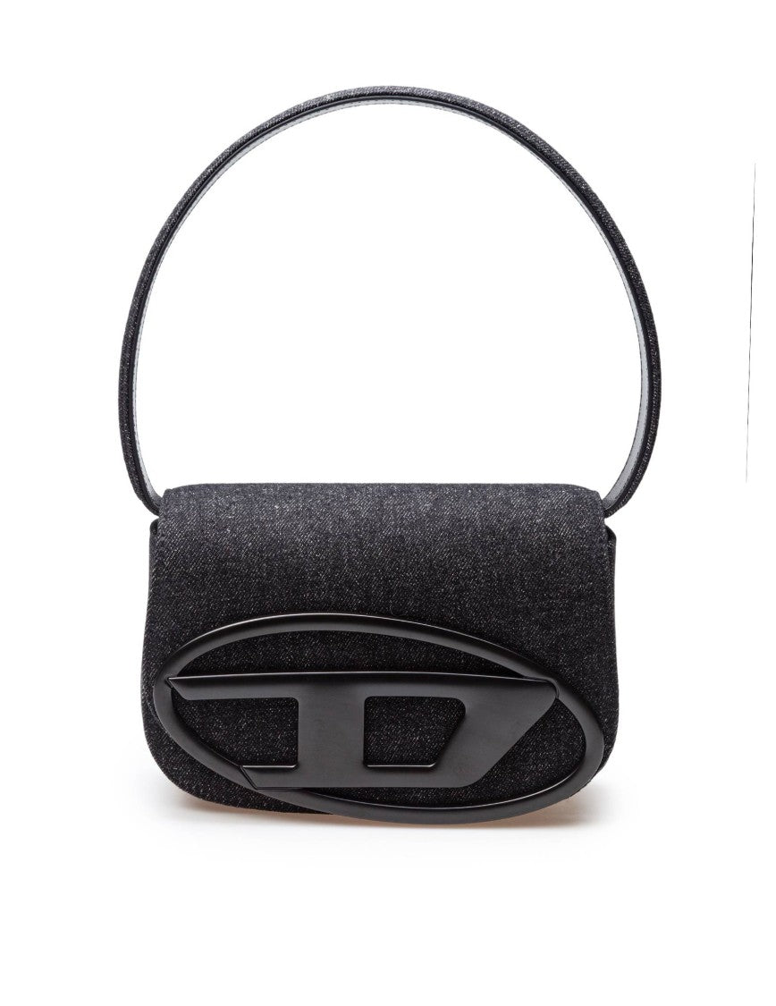 Diesel 1Dr Shoulder Bag In Denim Color Black