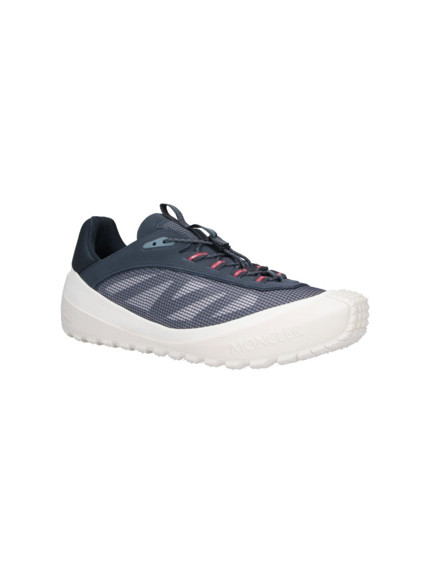 Moncler Blue Trailgrip Lp Mesh Fabric Sneakers