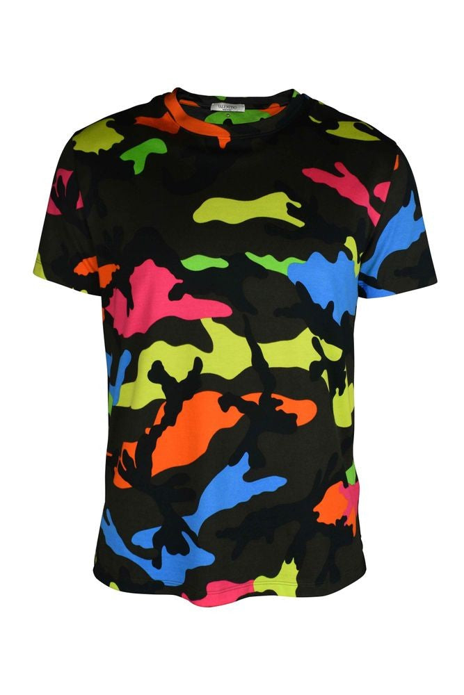 Valentino Garavani Multicolor Camouflage Print T-Shirt