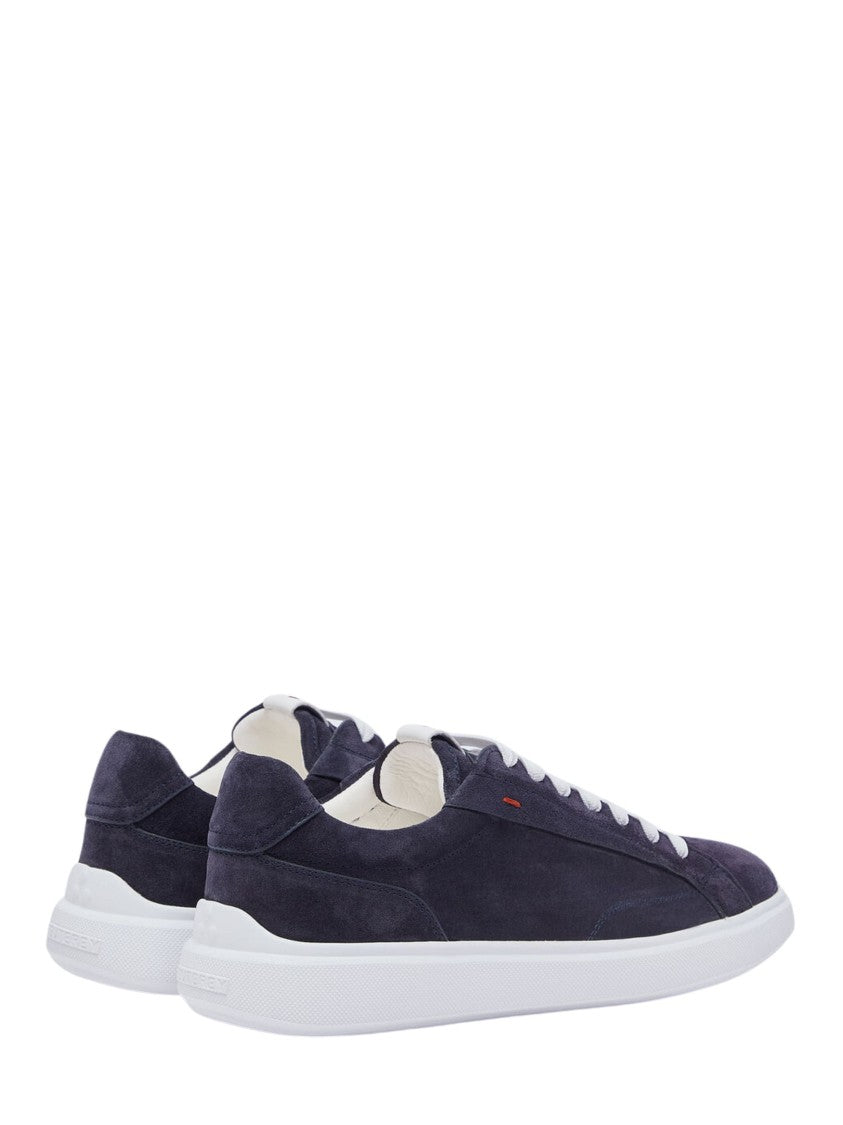 Peuterey Navy Blue Quarter 01 Suede Sneakers
