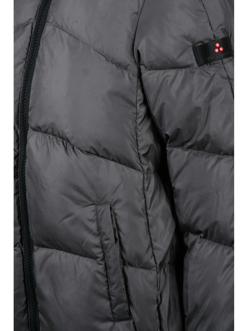 Peuterey Military Green Carena Hooded Quilted Down Jacket